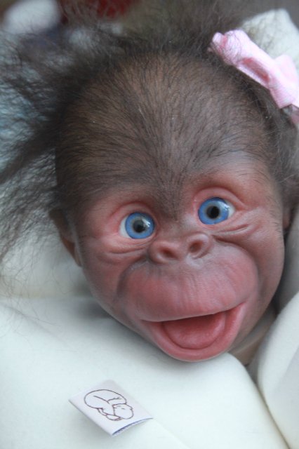 Манюня - обезьянка реборн Элины Кудрявцевой