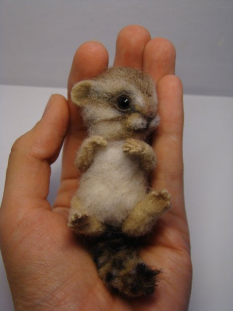 Бурундучок. Авторская игрушка валянием из шерсти Ольги Чернухо (фото 7)