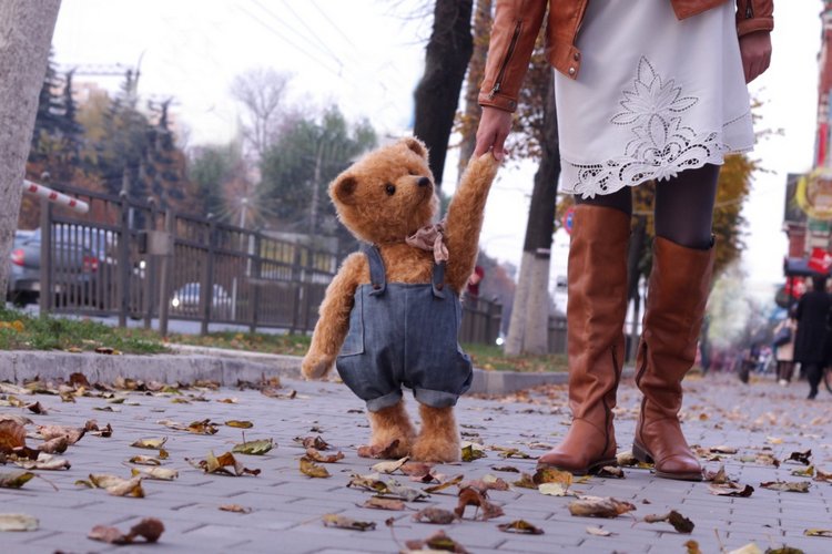 Большой мишка тедди на прогулке (фото 6)