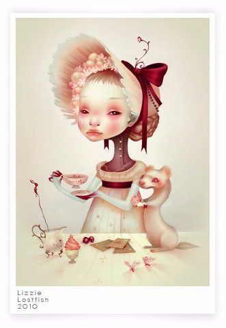 Сюрреалистические иллюстрации французской художницы Элоди LostFish или еще раз об Алисе