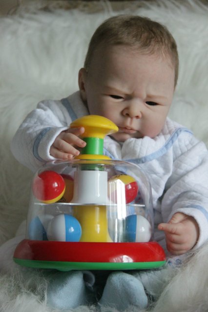 Ноэльчик... очень серьезный малыш... Куколка реборн Вишни Виктории