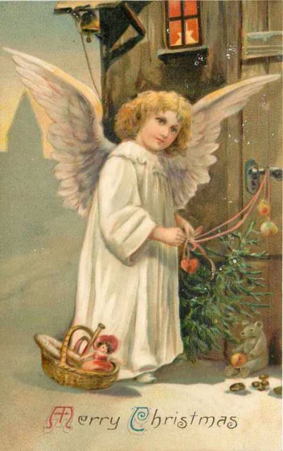 Немного прекрасного IV - старинные открытки Рождество (фото 9)