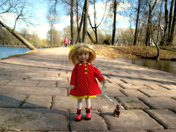 Прогулка в парке. Галочка - коллекционная куколка Дианы Эффнер (фото 4)