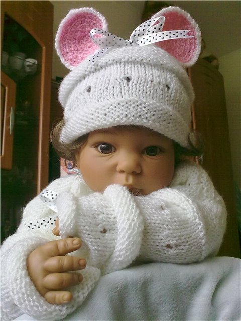 Костюм "Мышонок"- вязанная одежда для кукол (фото 9)