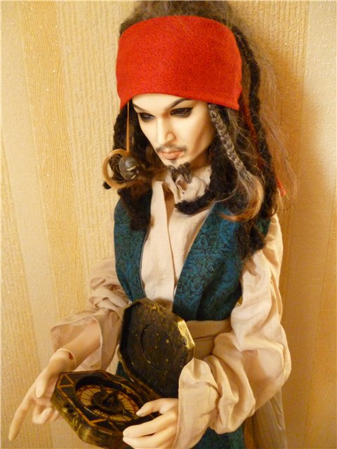 Джек Воробей - мой пират! Кукла БЖД с портретным сходством (фото 4)