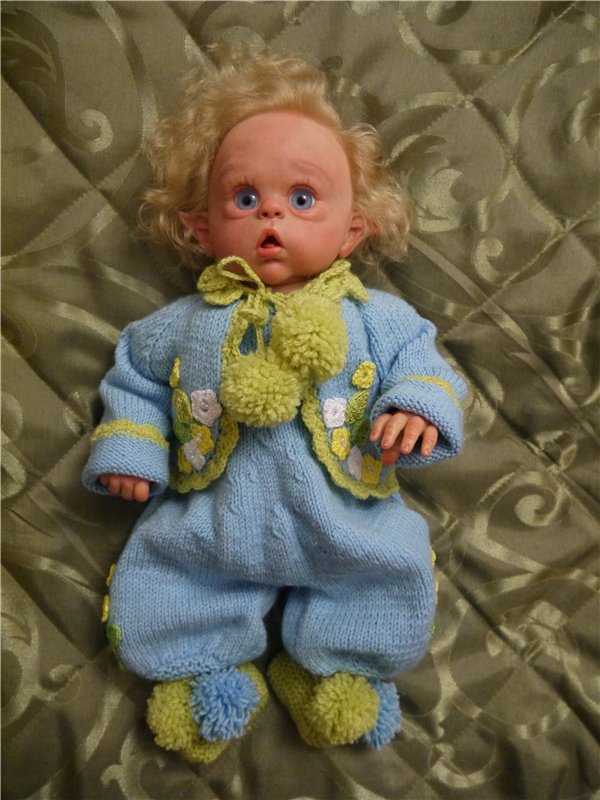 Малыш эльфик Василёк из молдика Офелия, кукла реборн Натальи Фединой, Baby-Zest (фото 8)