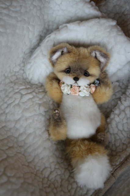 Лисенок по имени Людвиг, игрушка ручной работы (фото 6)