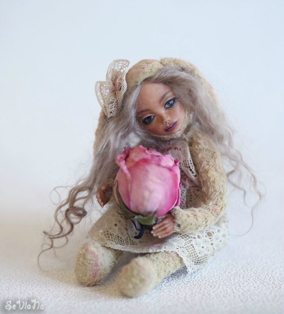 Мои авторские куколки-зайчоночки тедди долл (фото 10)