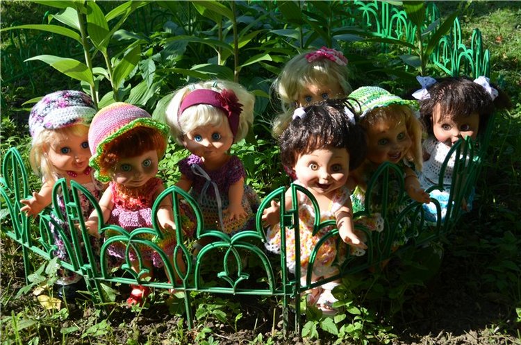 Фэйсинки и Майя на даче — Куклы Galoob Baby Face (Фейсинки): винтаж 90 (фото 3)