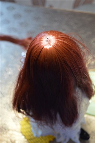 Изготовление клеевого парика для куклы своими руками из сарана: Мастер класс (фото 8)