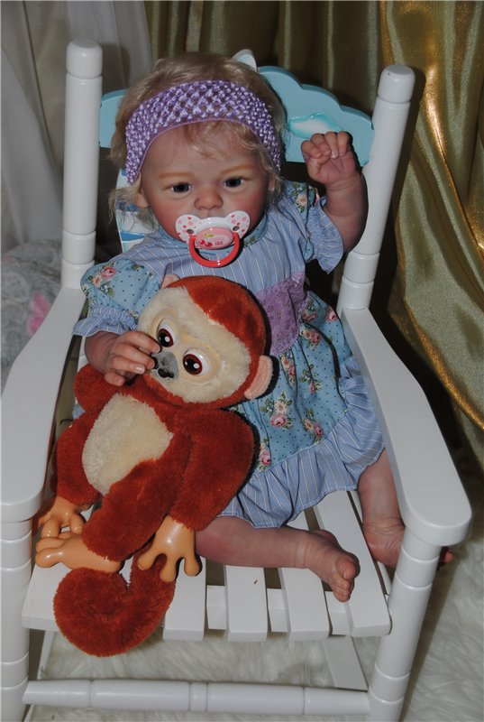 Белокурый котенок реборн Владочка (фото 6)