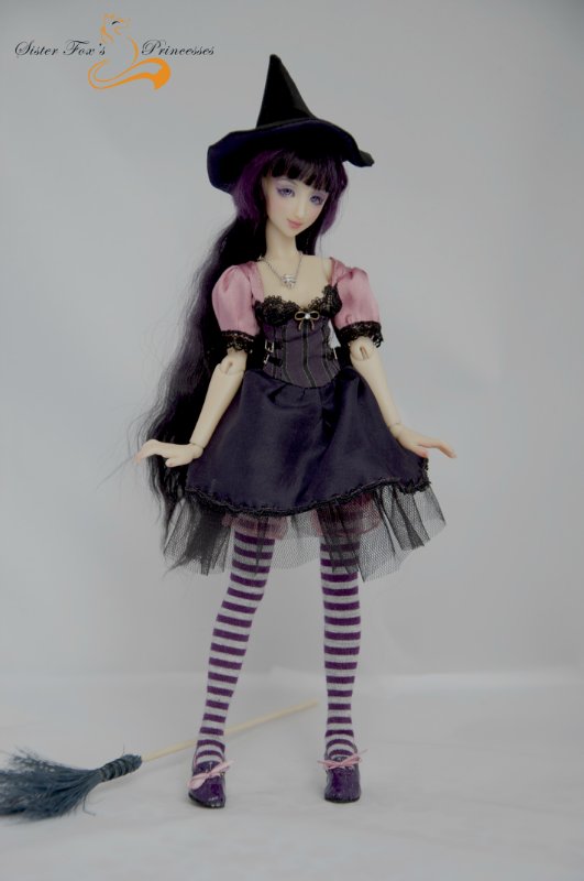Лиловая ведьмочка от SisterFox. Авторская кукла | Бэйбики Лиловая ведьмочка от SisterFox. Авторская кукла (фото 2)