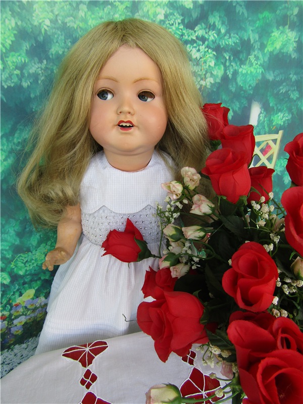 Застенчивая девочка - Весна. Кукла переходного периода Sonneberger Porzellanfabrik 2966 (фото 7)