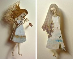 Удивительные бумажные куклы японской художницы Maki Hino