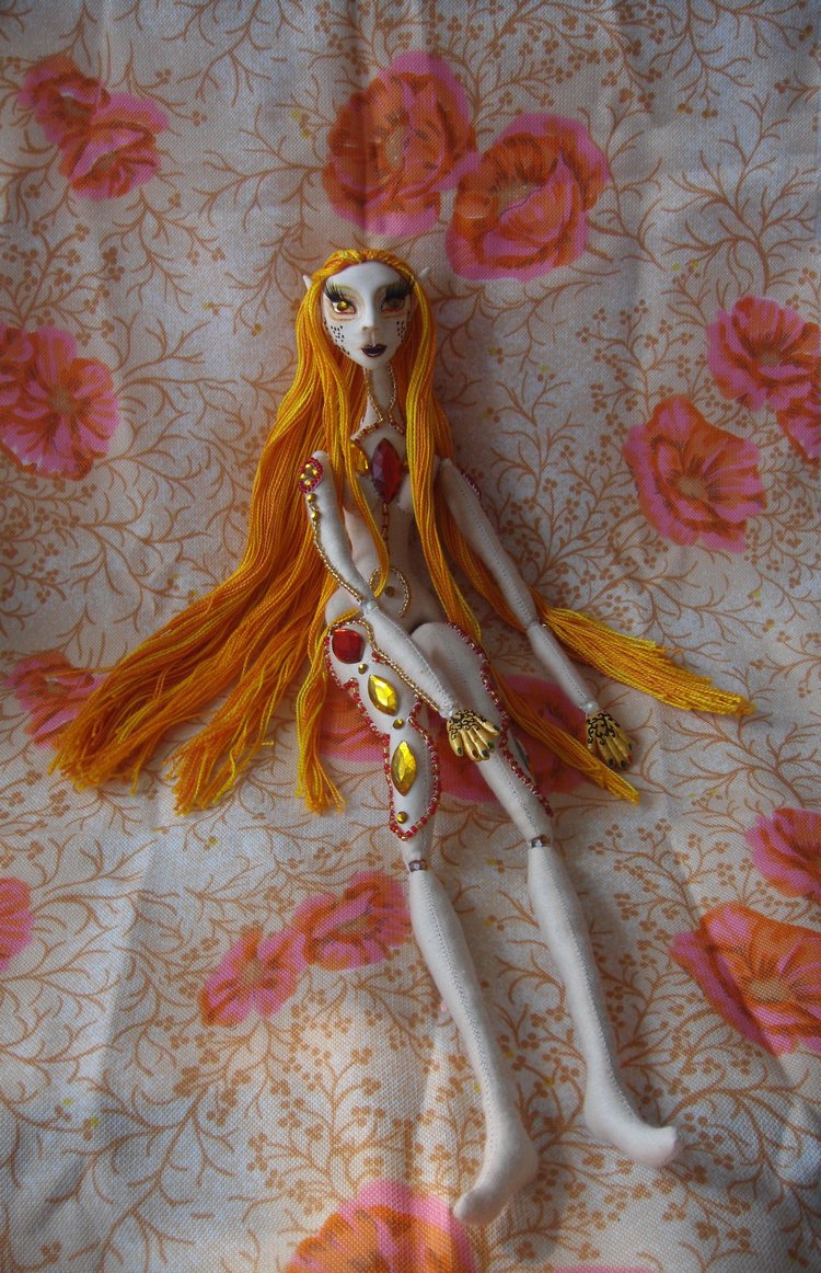 Кукольный эксперимент 4.1: кукла в смешанной технике. Отделка тела