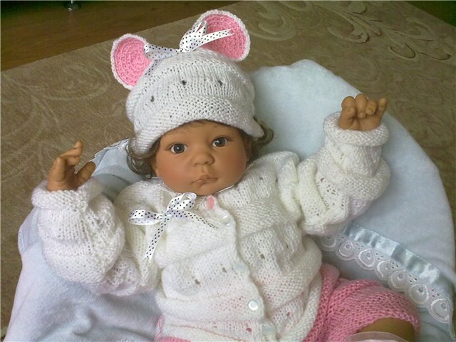 Костюм "Мышонок"- вязанная одежда для кукол (фото 5)