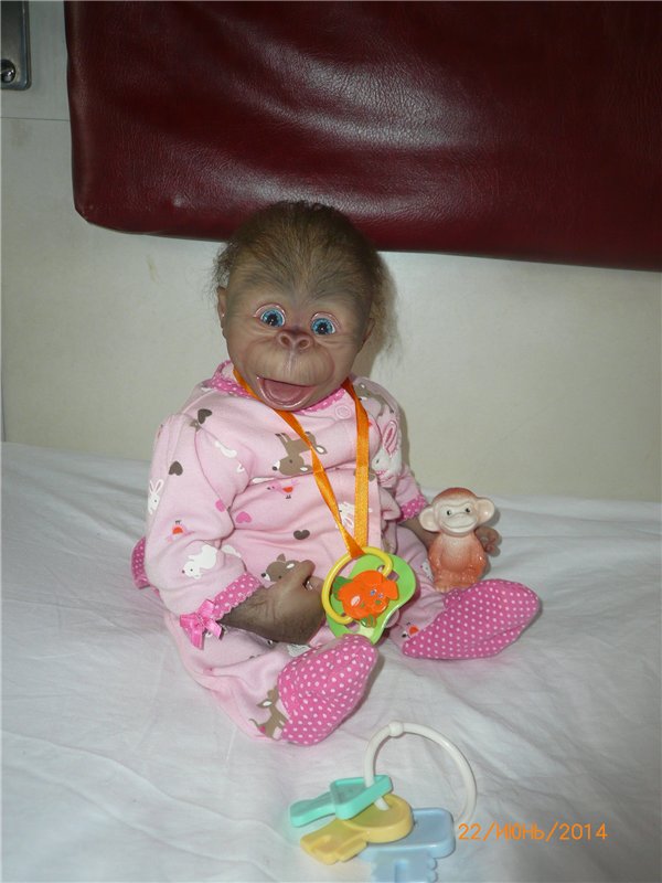Анфисочка! Кукла - реборн - обезьянка Светланы Преображенской. Часть первая (фото 8)