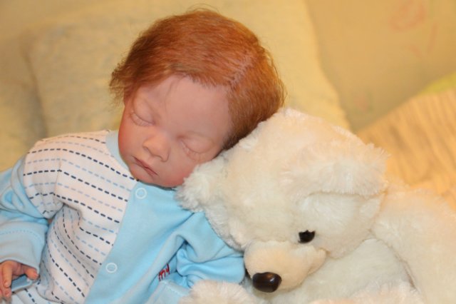 Спящий малыш реборн Мартин (фото 6)