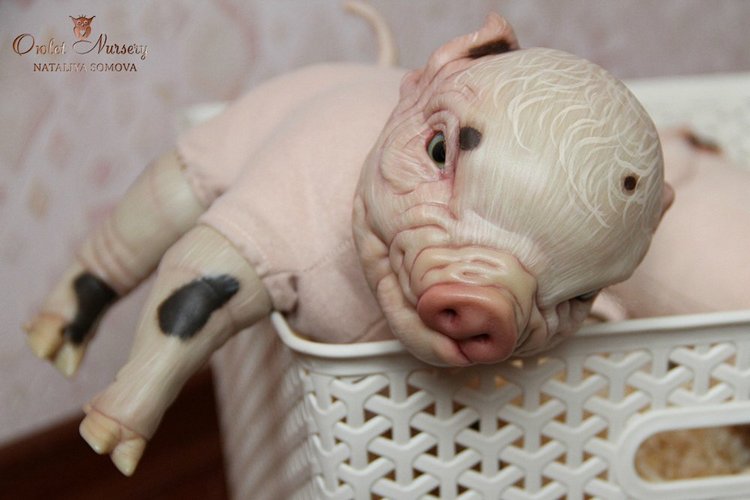 Свинка Пеппа и её младший братик Джордж. Поросята реборн Наталии Сомовой (фото 6)