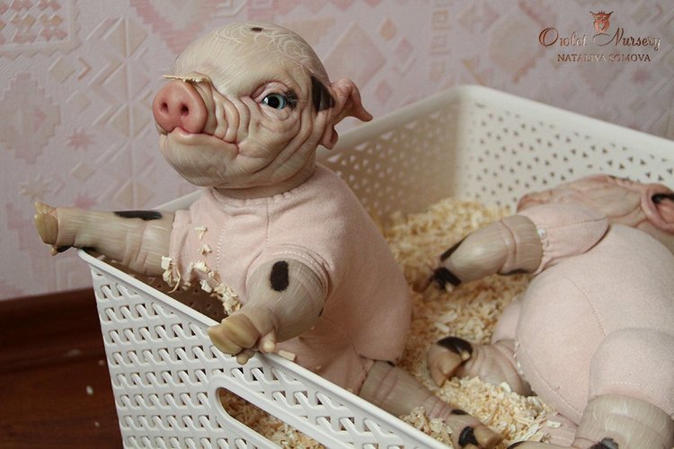 Свинка Пеппа и её младший братик Джордж. Поросята реборн Наталии Сомовой