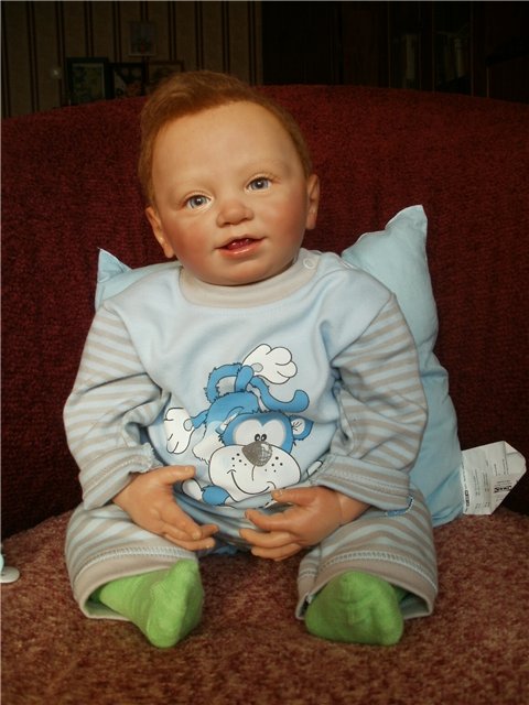 Пасхальный малыш Бенно - кукла реборн из молда Линды Шерер