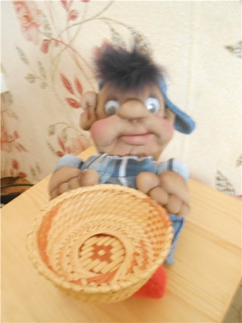 Сашок. Авторская игрушка, чулочная техника