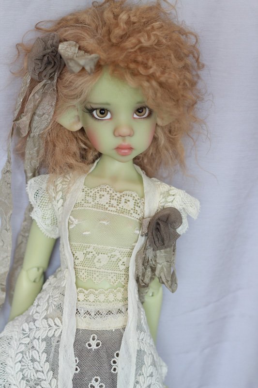 OOAK Kaye Wiggs Green Laryssa elf - Зеленая Лариса эльф в единственном экземпляре (фото 7)