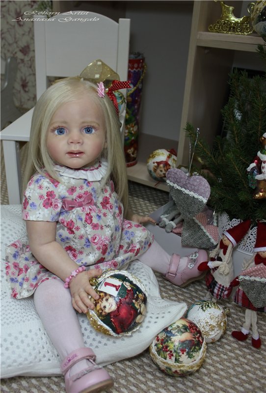 Фридолиночка-в преддверии нового года. Кукла реборн Анастасии Гангало