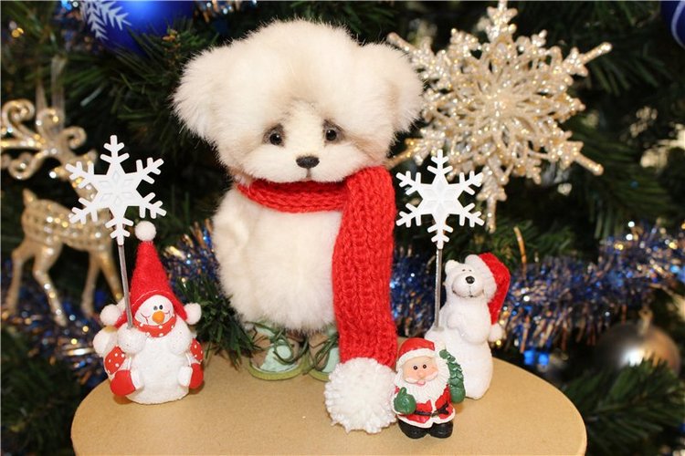 Рождественский Снежок! Авторский мишка Лены Белобородовой