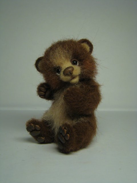 Медведь. Авторская игрушка валянием из шерсти Ольги Чернухо (фото 4)