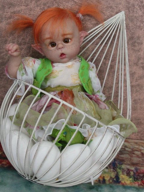 Чудо в перьях, кукла-реборн Элины Кудрявцевой