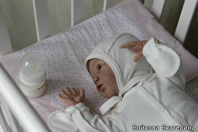Маленькое кудрявое счастье. Молд Maike. Скульптор Gudrun Legler (фото 10)