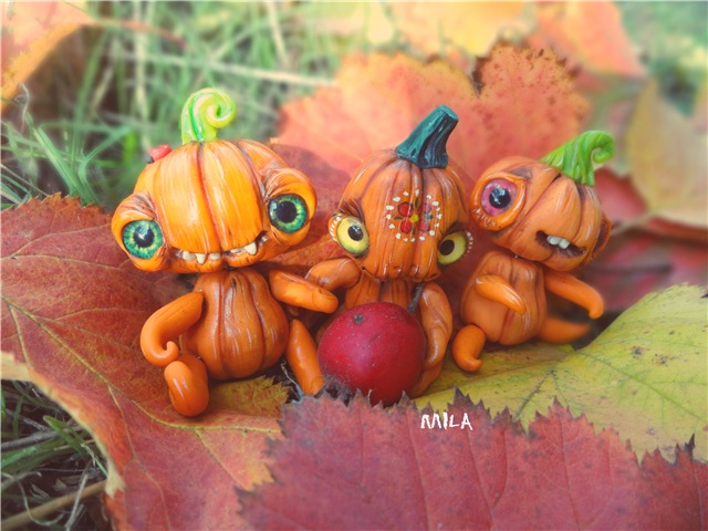 Хеллоунское настроение. Авторские куклы от Милы (фото 9)