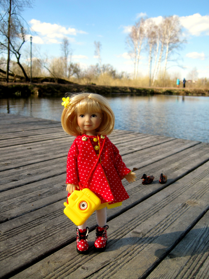 Прогулка в парке. Галочка - коллекционная куколка Дианы Эффнер (фото 7)