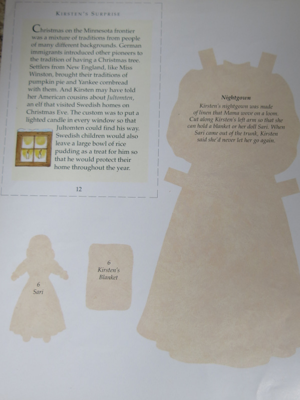 1.1 American Girl Бумажные куклы: Кирстен | Бэйбики 1.1 American Girl Бумажные куклы: Кирстен