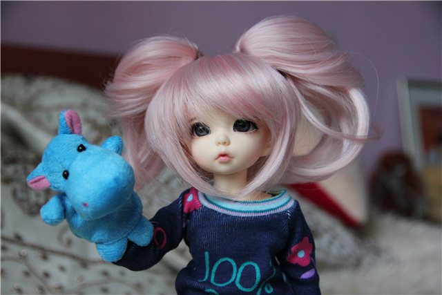 Лилу, бегемотьи ушки и розовый парик! Обновки БЖД! Куколка от Фейриленд (фото 2)