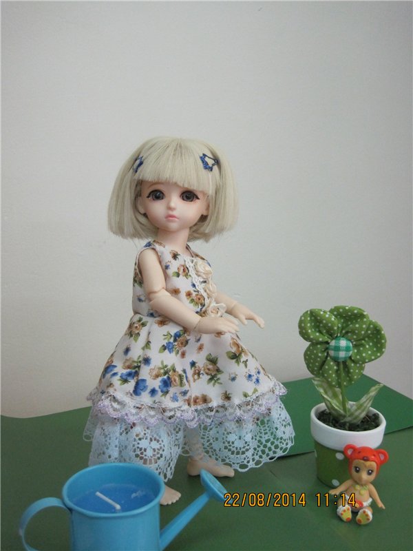 Обновочки для Анечки. Куколка БЖД из молда Близнецы от Кастом Хаус, рост 24 см (фото 4)