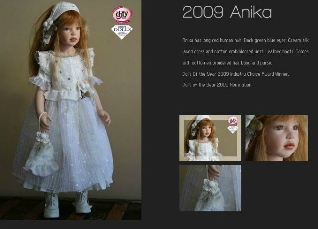 Аника, кукла из коллекции Zawieruszynski 2009