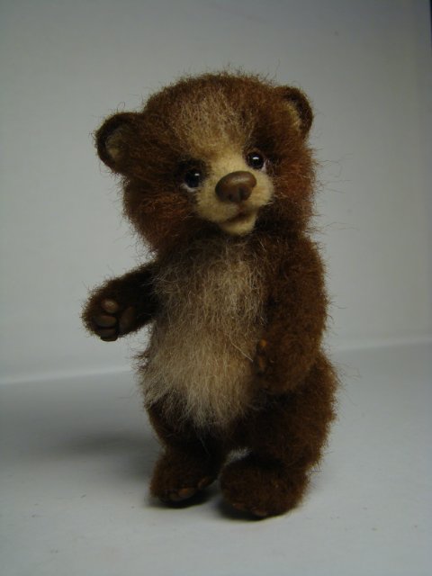 Медведь. Авторская игрушка валянием из шерсти Ольги Чернухо (фото 7)