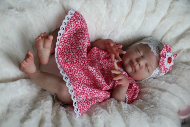 Спящая малышка Рози 2. Куколка реборн Виктории Вишни