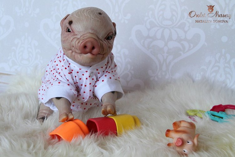 Свинка Пеппа и её младший братик Джордж. Поросята реборн Наталии Сомовой