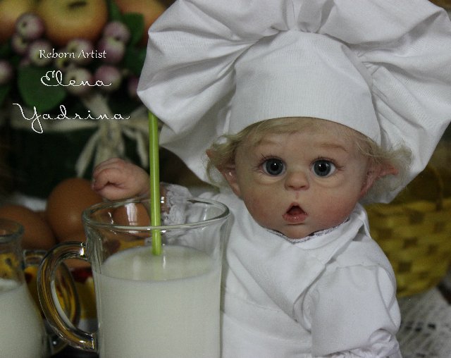 Поваренок по мотивам работы "Прототип мини Офелии". Куклы реборн Елены Ядриной (фото 5)