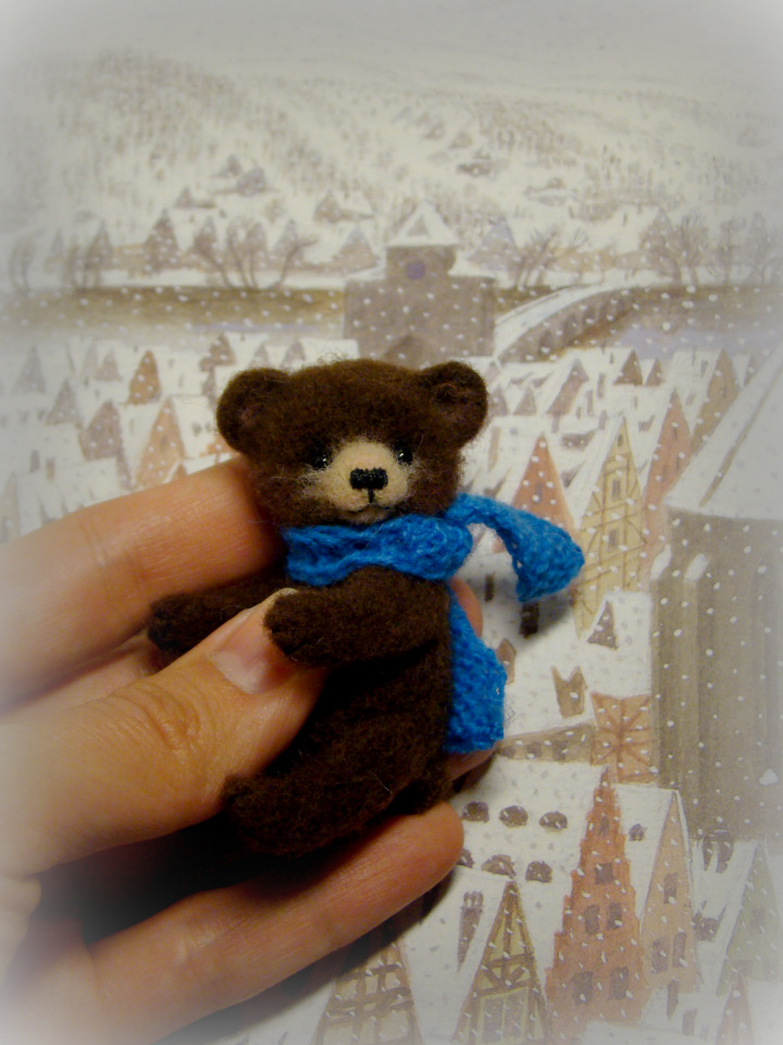 Осенние медвежата. Авторские игрушки валянием из шерсти Ольги Чернухо (фото 5)