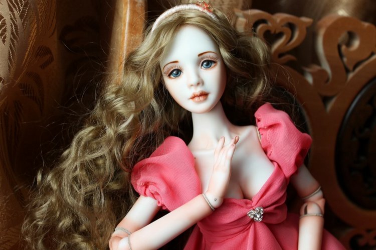 Моя первая фарфоровая шарнирная кукла. Есть фото 18+ (фото 5)