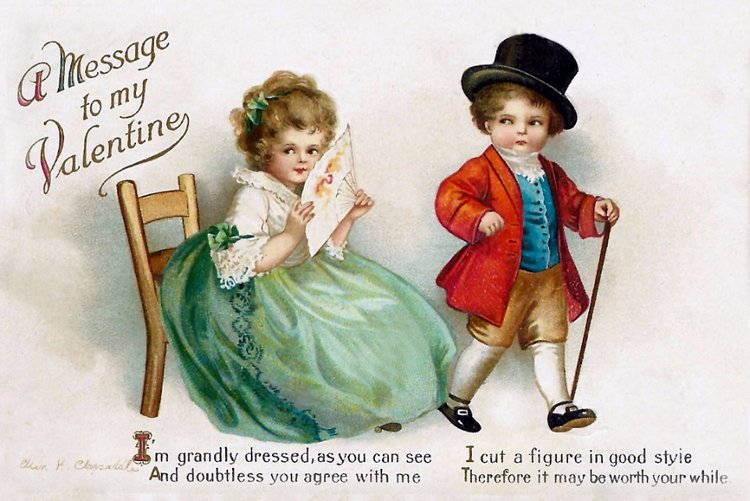 Старинные открытки с Денем Святого Валентина | Бэйбики Старинные открытки с Денем Святого Валентина