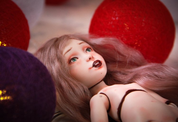 Анук. Маленькая эльфийка. Фарфоровая шарнирная кукла