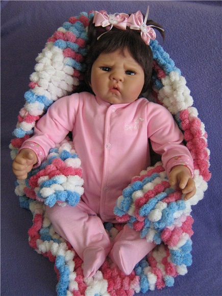 Пледик "помпончик" и куколки (фото 8)