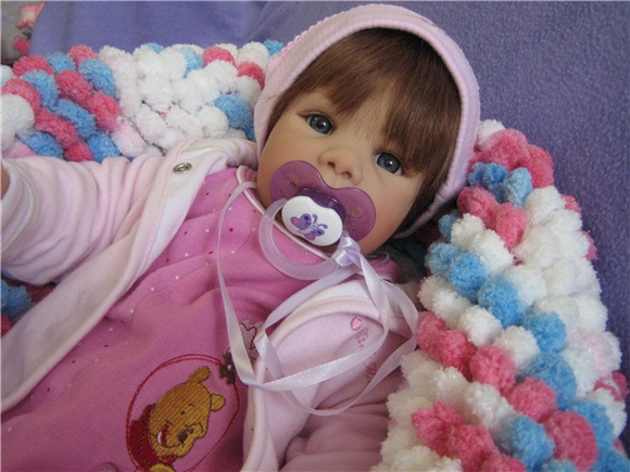 Пледик "помпончик" и куколки (фото 5)