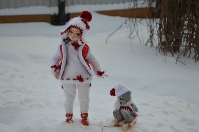 Зима, горка, санки! Авторская шарнирная кукла Коновниной Ольги | Бэйбики Зима, горка, санки! Авторская шарнирная кукла Коновниной Ольги (фото 2)