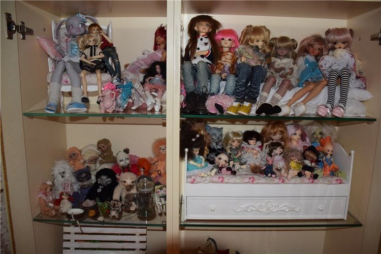 Распаковка MiniFee Chloe от Fairyland, а также сравнительные фото других бжд кукол мсд формата, проживающих у нас